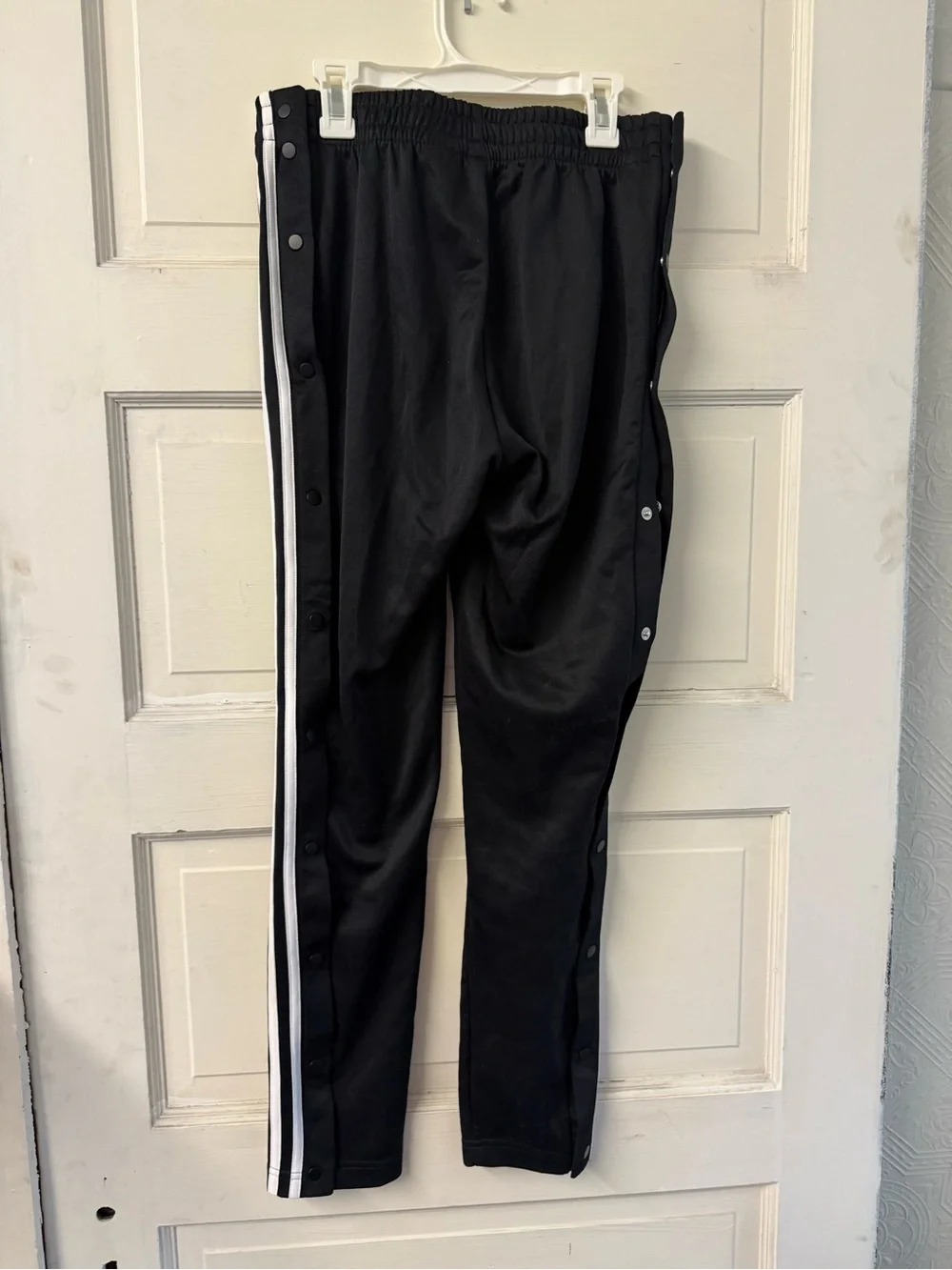 adidas Black Joggers with White Three-Stripes